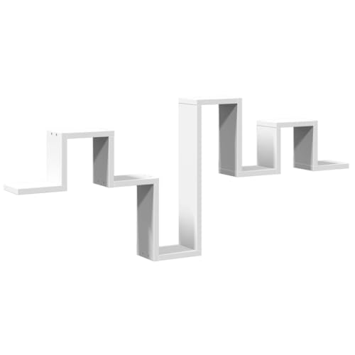 SDWEHO7 Wandregal, Küchenwandregal, Badezimmerregal, Lagerregalfür Wohnzimmer, Schlafzimmer, Büro, Robust und langlebig, Weiß 104,5x10x43 cm Holzwerkstoff SDWEHO7 Wandregal, Küchenwandregal, Badezimmerregal, Lagerregalfür Wohnzimmer, Schlafzimmer, Büro, Robust und langlebig, Weiß 104,5x10x43 cm Holzwerkstoff von SDWEHO7