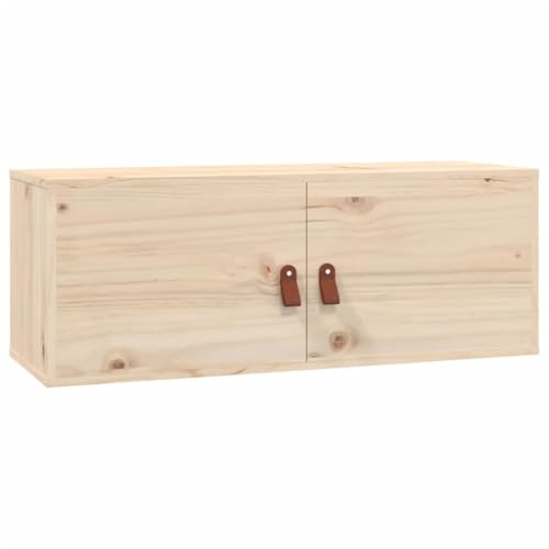 SDWEHO7 Wandschrank mit 2 Türen und 4 Fächer, Aufbewahrungstruhe für Eingangsbereich, Wohnzimmer Schlafzimmer, Büro, 80x30x30 cm Massivholz Kiefer SDWEHO7 Wandschrank mit 2 Türen und 4 Fächer, Aufbewahrungstruhe für Eingangsbereich, Wohnzimmer Schlafzimmer, Büro, 80x30x30 cm Massivholz Kiefer von SDWEHO7