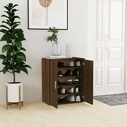 SDWEHO7 Zweitüriger Schuhschrank, Schuhaufbewahrung mit 5 Fächern für Schrank, Eingang, Schlafzimmer, Robust und langlebig, Braun Eichen-Optik 60x35x70 cm Holzwerkstoff SDWEHO7 Zweitüriger Schuhschrank, Schuhaufbewahrung mit 5 Fächern für Schrank, Eingang, Schlafzimmer, Robust und langlebig, Braun Eichen-Optik 60x35x70 cm Holzwerkstoff von SDWEHO7