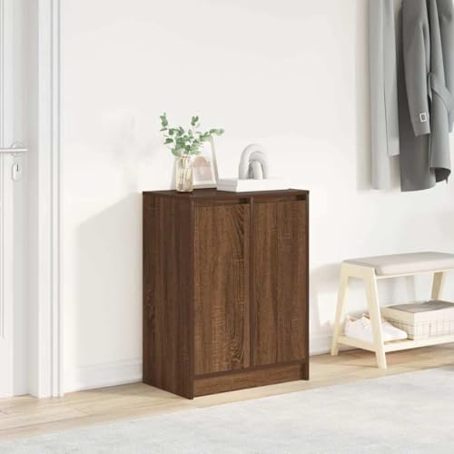 SDWEHO7 Zweitüriger Schuhschrank, Schuhaufbewahrung mit 8 Fächern für Schrank, Eingang, Schlafzimmer, Robust und langlebig, Braun Eichen-Optik 57x34x76 cm Holzwerkstoff SDWEHO7 Zweitüriger Schuhschrank, Schuhaufbewahrung mit 8 Fächern für Schrank, Eingang, Schlafzimmer, Robust und langlebig, Braun Eichen-Optik 57x34x76 cm Holzwerkstoff von SDWEHO7