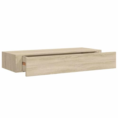 Wandregal mit Schubladen, Nachtschrank Wandmontage, Schwebende Aufbewahrungstruhe für Schlafzimmer, Wohnzimmer, Büro, Eichen-Optik 60x23,5x10 cm MDF Wandregal mit Schubladen, Nachtschrank Wandmontage, Schwebende Aufbewahrungstruhe für Schlafzimmer, Wohnzimmer, Büro, Eichen-Optik 60x23,5x10 cm MDF von SDWEHO7
