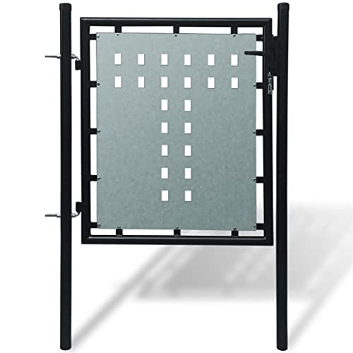 Zauntor mit Schloss und 3 Schlüsseln, Moderner Stil, Hohe Sicherheit, Einfahrtstor, Gartentor, Einzeltor, Robust und langlebig, 85 x 5 x 100 cm Schwarz Stahl Zauntor mit Schloss und 3 Schlüsseln, Moderner Stil, Hohe Sicherheit, Einfahrtstor, Gartentor, Einzeltor, Robust und langlebig, 85 x 5 x 100 cm Schwarz Stahl von SDWEHO7