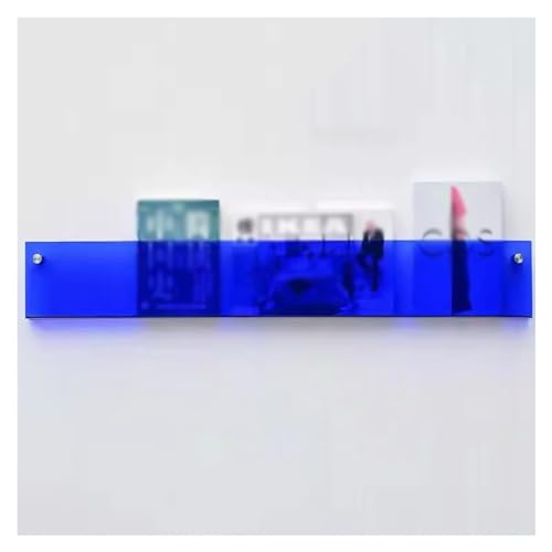 Wandzeitungsständer aus Acryl, an der Wand montiertes Bücherregal, verstellbares hängendes Zeitschriftenregal, Wohnzimmer, Café-Ausstellung (1 Packung) (Color : Blue, Size : 100cm/39.4in) von SDWSSX