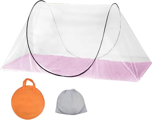 SDYAYFGE Moskitonetz Pop-Up, 200 x 100 70 cm, Reise, faltbares Bett mit Reißverschlusstasche, tragbares Einzelnetz, montagefrei von SDYAYFGE