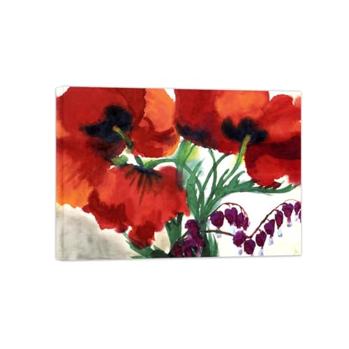 SDYSKKUG Emil Nolde Bild auf Leinwand. Berühmte Leinwandbilder für Wohnzimmer. Rote Blumen 2. Poster Wanddekoration 115x80cm Innenrahmen SDYSKKUG Emil Nolde Bild auf Leinwand. Berühmte Leinwandbilder für Wohnzimmer. Rote Blumen 2. Poster Wanddekoration 115x80cm Innenrahmen von SDYSKKUG