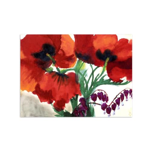 SDYSKKUG Emil Nolde Bild auf Leinwand. Berühmte Leinwandbilder für Wohnzimmer. Rote Blumen 2. Poster Wanddekoration 115x80cm Ungerahmt SDYSKKUG Emil Nolde Bild auf Leinwand. Berühmte Leinwandbilder für Wohnzimmer. Rote Blumen 2. Poster Wanddekoration 115x80cm Ungerahmt von SDYSKKUG