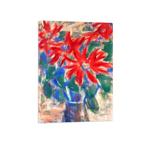SDYSKKUG Emil Nolde Bild auf Leinwand. Berühmte Leinwandbilder für Wohnzimmer. Rote Blumen 3. Poster Wanddekoration 115x80cm Innenrahmen SDYSKKUG Emil Nolde Bild auf Leinwand. Berühmte Leinwandbilder für Wohnzimmer. Rote Blumen 3. Poster Wanddekoration 115x80cm Innenrahmen von SDYSKKUG