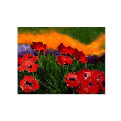 SDYSKKUG Emil Nolde Kunstdruck Leinwandbilder. Berühmte Gemälde Abstrakte Bild Reproduktion. Red Blumen. Moderne Wohnzimmer Poster 65x50cm Ungerahmt SDYSKKUG Emil Nolde Kunstdruck Leinwandbilder. Berühmte Gemälde Abstrakte Bild Reproduktion. Red Blumen. Moderne Wohnzimmer Poster 65x50cm Ungerahmt von SDYSKKUG