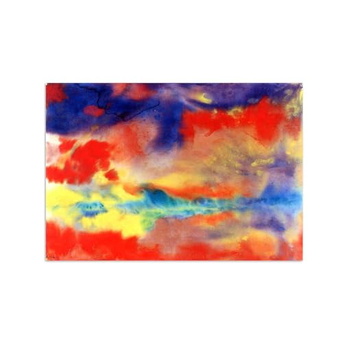 SDYSKKUG Emil Nolde Leinwandbilder für Wohnzimmer. Berühmte Bild auf Leinwand. Abendlandschaft. Kunstdruck Gemälde Reproduktion 55x40cm Ungerahmt von SDYSKKUG