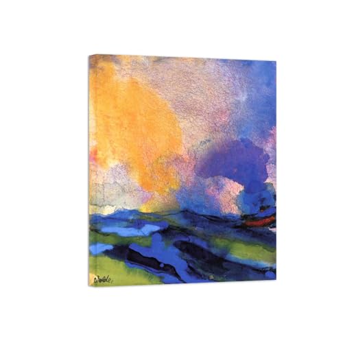SDYSKKUG Emil Nolde Leinwandbilder für Wohnzimmer. Berühmte Bild auf Leinwand. Blaugrünes Meer mit Dampfer. Kunstdruck Gemälde Reproduktion 100x80cm Innenrahmen SDYSKKUG Emil Nolde Leinwandbilder für Wohnzimmer. Berühmte Bild auf Leinwand. Blaugrünes Meer mit Dampfer. Kunstdruck Gemälde Reproduktion 100x80cm Innenrahmen von SDYSKKUG