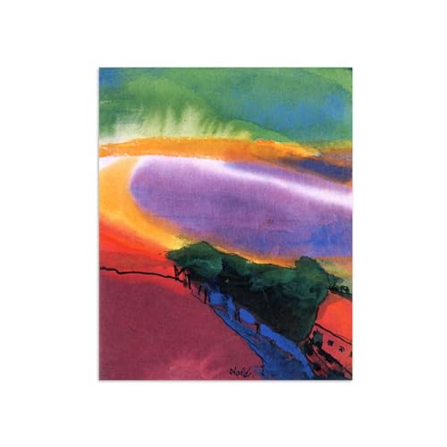 SDYSKKUG Emil Nolde Leinwandbilder für Wohnzimmer. Berühmte Bild auf Leinwand. Rot Gelb Grün Landschaft. Kunstdruck Gemälde Reproduktion 100x80cm Ungerahmt SDYSKKUG Emil Nolde Leinwandbilder für Wohnzimmer. Berühmte Bild auf Leinwand. Rot Gelb Grün Landschaft. Kunstdruck Gemälde Reproduktion 100x80cm Ungerahmt von SDYSKKUG