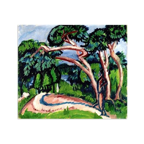 SDYSKKUG Ernst Ludwig Kirchner Kunstdruck Bild auf Leinwand. Berühmte Leinwandbilder für Wohnzimmer. Bäume über einem Sandweg. Reproduktion 95x80cm Ungerahmt SDYSKKUG Ernst Ludwig Kirchner Kunstdruck Bild auf Leinwand. Berühmte Leinwandbilder für Wohnzimmer. Bäume über einem Sandweg. Reproduktion 95x80cm Ungerahmt von SDYSKKUG