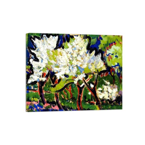 SDYSKKUG Ernst Ludwig Kirchner Kunstdruck Bild auf Leinwand. Berühmte Leinwandbilder für Wohnzimmer. Blühende Bäume IV. Reproduktion 48x40cm Innenrahmen SDYSKKUG Ernst Ludwig Kirchner Kunstdruck Bild auf Leinwand. Berühmte Leinwandbilder für Wohnzimmer. Blühende Bäume IV. Reproduktion 48x40cm Innenrahmen von SDYSKKUG