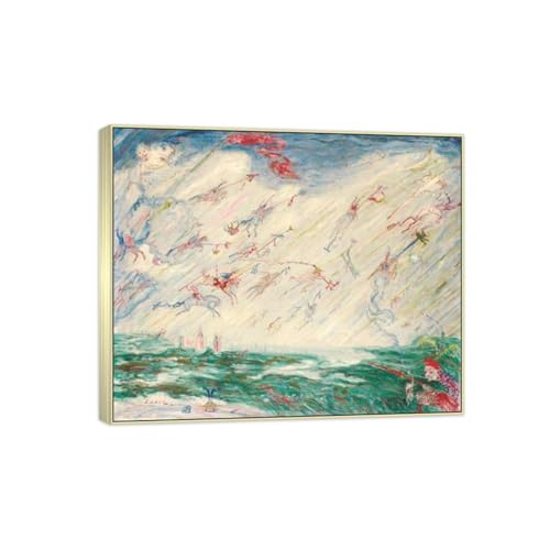 SDYSKKUG James Ensor Leinwandbilder für Wohnzimmer. Berühmte Bild auf Leinwand. Ohne Titel. Kunstdruck Gemälde Reproduktion 35x30cm Silber Rahmen SDYSKKUG James Ensor Leinwandbilder für Wohnzimmer. Berühmte Bild auf Leinwand. Ohne Titel. Kunstdruck Gemälde Reproduktion 35x30cm Silber Rahmen von SDYSKKUG