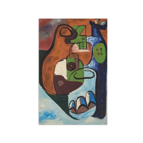 SDYSKKUG Le Corbusier Leinwandbilder für Wohnzimmer. Berühmte Bild auf Leinwand. Stillleben 2. Kunstdruck Gemälde Reproduktion 50x30cm Ungerahmt von SDYSKKUG