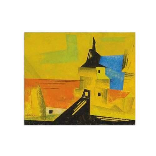 SDYSKKUG Lyonel Feininger Leinwandbilder für Wohnzimmer. Berühmte Bild auf Leinwand. Gelbe Dorfkirche. Kunstdruck Gemälde Reproduktion 85x70cm Ungerahmt SDYSKKUG Lyonel Feininger Leinwandbilder für Wohnzimmer. Berühmte Bild auf Leinwand. Gelbe Dorfkirche. Kunstdruck Gemälde Reproduktion 85x70cm Ungerahmt von SDYSKKUG