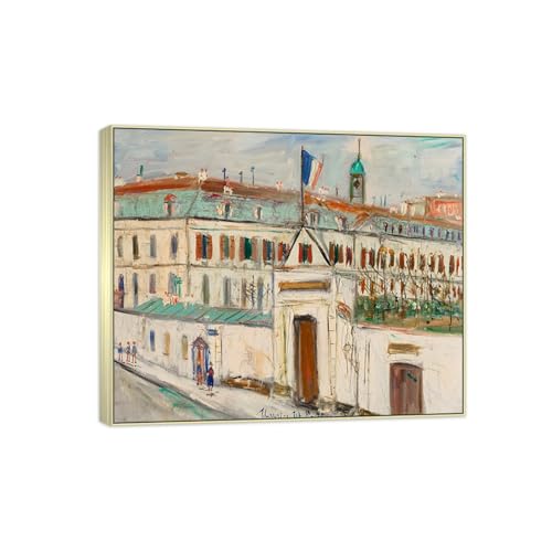 SDYSKKUG Maurice Utrillo Leinwandbilder für Wohnzimmer. Berühmte Bild auf Leinwand. Haus an Straße. Kunstdruck Gemälde Reproduktion 35x30cm Silber Rahmen SDYSKKUG Maurice Utrillo Leinwandbilder für Wohnzimmer. Berühmte Bild auf Leinwand. Haus an Straße. Kunstdruck Gemälde Reproduktion 35x30cm Silber Rahmen von SDYSKKUG