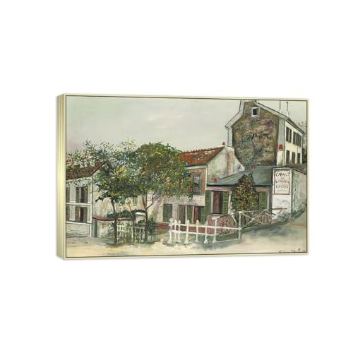 SDYSKKUG Maurice Utrillo Leinwandbilder für Wohnzimmer. Berühmte Bild auf Leinwand. Haus. Kunstdruck Gemälde Reproduktion 120x80cm Silber Rahmen SDYSKKUG Maurice Utrillo Leinwandbilder für Wohnzimmer. Berühmte Bild auf Leinwand. Haus. Kunstdruck Gemälde Reproduktion 120x80cm Silber Rahmen von SDYSKKUG