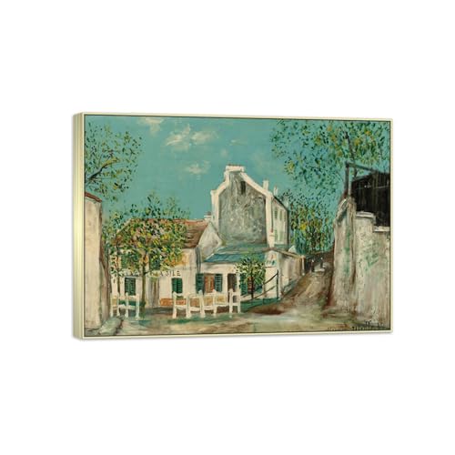 SDYSKKUG Maurice Utrillo Leinwandbilder für Wohnzimmer. Berühmte Bild auf Leinwand. Kaninchen in Montmartre. Kunstdruck Gemälde Reproduktion 70x50cm Silber Rahmen SDYSKKUG Maurice Utrillo Leinwandbilder für Wohnzimmer. Berühmte Bild auf Leinwand. Kaninchen in Montmartre. Kunstdruck Gemälde Reproduktion 70x50cm Silber Rahmen von SDYSKKUG