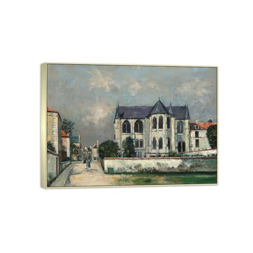 SDYSKKUG Maurice Utrillo Leinwandbilder für Wohnzimmer. Berühmte Bild auf Leinwand. Kirche. Kunstdruck Gemälde Reproduktion 85x60cm Silber Rahmen SDYSKKUG Maurice Utrillo Leinwandbilder für Wohnzimmer. Berühmte Bild auf Leinwand. Kirche. Kunstdruck Gemälde Reproduktion 85x60cm Silber Rahmen von SDYSKKUG
