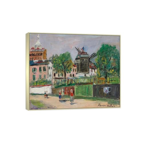 SDYSKKUG Maurice Utrillo Leinwandbilder für Wohnzimmer. Berühmte Bild auf Leinwand. Montmartre 2. Kunstdruck Gemälde Reproduktion 48x40cm Silber Rahmen SDYSKKUG Maurice Utrillo Leinwandbilder für Wohnzimmer. Berühmte Bild auf Leinwand. Montmartre 2. Kunstdruck Gemälde Reproduktion 48x40cm Silber Rahmen von SDYSKKUG