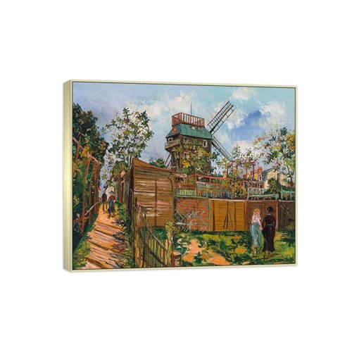 SDYSKKUG Maurice Utrillo Leinwandbilder für Wohnzimmer. Berühmte Bild auf Leinwand. Montmartre. Kunstdruck Gemälde Reproduktion 60x50cm Silber Rahmen SDYSKKUG Maurice Utrillo Leinwandbilder für Wohnzimmer. Berühmte Bild auf Leinwand. Montmartre. Kunstdruck Gemälde Reproduktion 60x50cm Silber Rahmen von SDYSKKUG