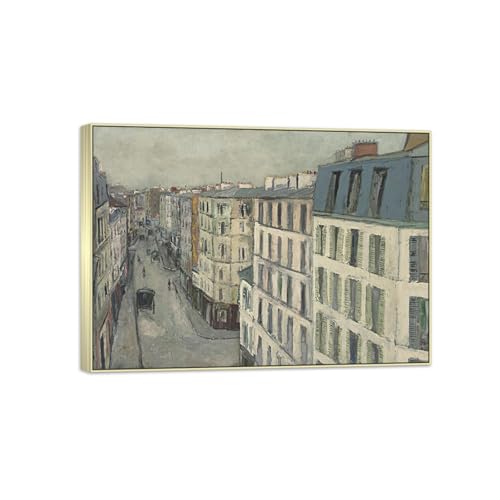 SDYSKKUG Maurice Utrillo Leinwandbilder für Wohnzimmer. Berühmte Bild auf Leinwand. Straße 2. Kunstdruck Gemälde Reproduktion 70x50cm Silber Rahmen SDYSKKUG Maurice Utrillo Leinwandbilder für Wohnzimmer. Berühmte Bild auf Leinwand. Straße 2. Kunstdruck Gemälde Reproduktion 70x50cm Silber Rahmen von SDYSKKUG