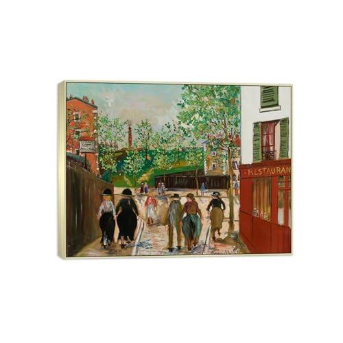 SDYSKKUG Maurice Utrillo Leinwandbilder für Wohnzimmer. Berühmte Bild auf Leinwand. Straße 3. Kunstdruck Gemälde Reproduktion 40x30cm Silber Rahmen SDYSKKUG Maurice Utrillo Leinwandbilder für Wohnzimmer. Berühmte Bild auf Leinwand. Straße 3. Kunstdruck Gemälde Reproduktion 40x30cm Silber Rahmen von SDYSKKUG