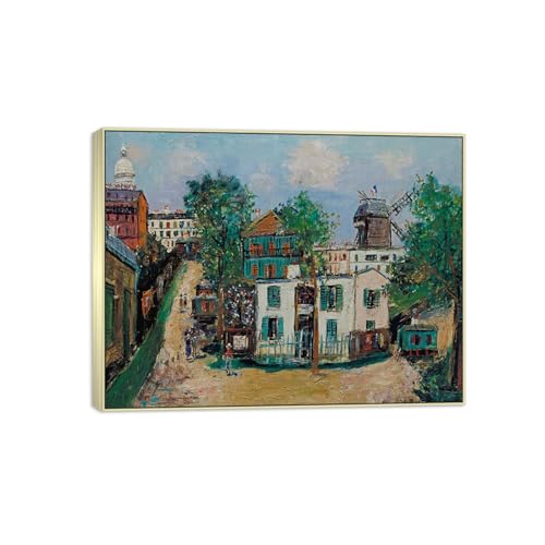 SDYSKKUG Maurice Utrillo Leinwandbilder für Wohnzimmer. Berühmte Bild auf Leinwand. Straße in Montmartre 2. Kunstdruck Gemälde Reproduktion 80x60cm Silber Rahmen SDYSKKUG Maurice Utrillo Leinwandbilder für Wohnzimmer. Berühmte Bild auf Leinwand. Straße in Montmartre 2. Kunstdruck Gemälde Reproduktion 80x60cm Silber Rahmen von SDYSKKUG