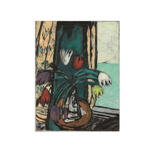 SDYSKKUG Max Beckmann Leinwandbilder für Wohnzimmer. Berühmte Bild auf Leinwand. Stillleben mit Blumen. Kunstdruck Gemälde Reproduktion 80x60cm Ungerahmt SDYSKKUG Max Beckmann Leinwandbilder für Wohnzimmer. Berühmte Bild auf Leinwand. Stillleben mit Blumen. Kunstdruck Gemälde Reproduktion 80x60cm Ungerahmt von SDYSKKUG