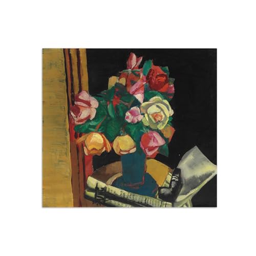 SDYSKKUG Max Beckmann Leinwandbilder für Wohnzimmer. Berühmte Bild auf Leinwand. Stillleben mit Rosen. Kunstdruck Gemälde Reproduktion 55x50cm Ungerahmt SDYSKKUG Max Beckmann Leinwandbilder für Wohnzimmer. Berühmte Bild auf Leinwand. Stillleben mit Rosen. Kunstdruck Gemälde Reproduktion 55x50cm Ungerahmt von SDYSKKUG