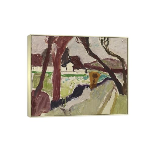 SDYSKKUG Max Gubler Leinwandbilder für Wohnzimmer. Berühmte Bild auf Leinwand. Durch Bäume. Kunstdruck Gemälde Reproduktion 35x30cm Silber Rahmen SDYSKKUG Max Gubler Leinwandbilder für Wohnzimmer. Berühmte Bild auf Leinwand. Durch Bäume. Kunstdruck Gemälde Reproduktion 35x30cm Silber Rahmen von SDYSKKUG