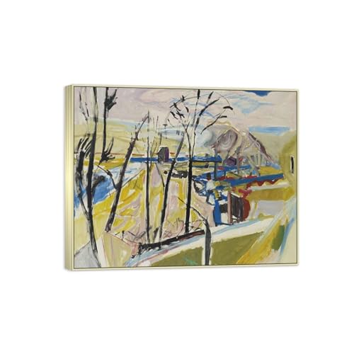 SDYSKKUG Max Gubler Leinwandbilder für Wohnzimmer. Berühmte Bild auf Leinwand. Früher Frühling. Kunstdruck Gemälde Reproduktion 50x40cm Silber Rahmen SDYSKKUG Max Gubler Leinwandbilder für Wohnzimmer. Berühmte Bild auf Leinwand. Früher Frühling. Kunstdruck Gemälde Reproduktion 50x40cm Silber Rahmen von SDYSKKUG