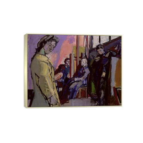 SDYSKKUG Max Gubler Leinwandbilder für Wohnzimmer. Berühmte Bild auf Leinwand. Malerfamilie. Kunstdruck Gemälde Reproduktion 105x80cm Silber Rahmen SDYSKKUG Max Gubler Leinwandbilder für Wohnzimmer. Berühmte Bild auf Leinwand. Malerfamilie. Kunstdruck Gemälde Reproduktion 105x80cm Silber Rahmen von SDYSKKUG