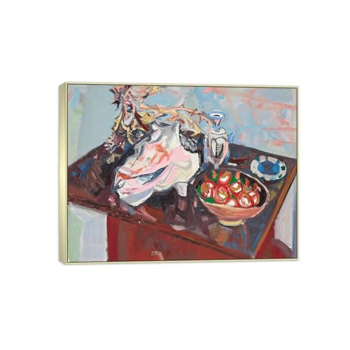 SDYSKKUG Max Gubler Leinwandbilder für Wohnzimmer. Berühmte Bild auf Leinwand. Stillleben. Kunstdruck Gemälde Reproduktion 90x70cm Silber Rahmen SDYSKKUG Max Gubler Leinwandbilder für Wohnzimmer. Berühmte Bild auf Leinwand. Stillleben. Kunstdruck Gemälde Reproduktion 90x70cm Silber Rahmen von SDYSKKUG