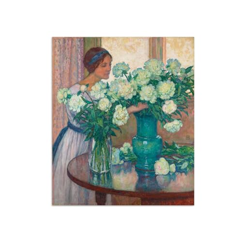 SDYSKKUG Théo van Rysselberghe Leinwandbilder für Wohnzimmer. Berühmte Bild auf Leinwand. weiße Pfingstrosen. Kunstdruck Gemälde Reproduktion 60x50cm Ungerahmt SDYSKKUG Théo van Rysselberghe Leinwandbilder für Wohnzimmer. Berühmte Bild auf Leinwand. weiße Pfingstrosen. Kunstdruck Gemälde Reproduktion 60x50cm Ungerahmt von SDYSKKUG
