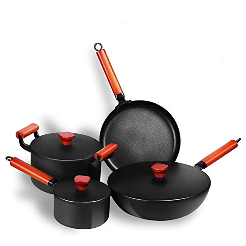 SDdPulse Kochgeschirr Kochgeschirr Set Suppentopf Bratpfanne Kochtopf Set Küche Induktionsherd Kasserolle Milchtopf Stielkasserolle Outdoor Camping von SDdPulse