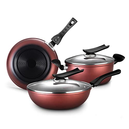 SDdPulse Massive Antihaft Pfanne 5-teiliges Set Gasherd Induktionsherd Geeignet für Haushalt Wok Kochgeschirr Kombistopf Kochen Kochgeschirr Set SDdPulse Massive Antihaft Pfanne 5-teiliges Set Gasherd Induktionsherd Geeignet für Haushalt Wok Kochgeschirr Kombistopf Kochen Kochgeschirr Set von SDdPulse