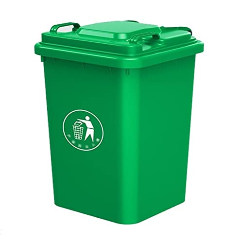 SDdPulse Mülleimer Mülleimer Abfallbehälter mit Deckel, robuster Outdoor-Mülleimer mit Griffen, 32 l von SDdPulse