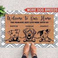 Personalisierte Hunde Fußmatte, Willkommen in Unserem Haus, Hund Matte, Hunde-Liebhaber Geschenk, Papa Benutzerdefinierte Fußmatten, Mutter Türmatte von SDesignOD
