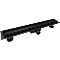 Linearer Bodenduschablauf aus Edelstahl, schwarz, 90 cm von SEA-HORSE