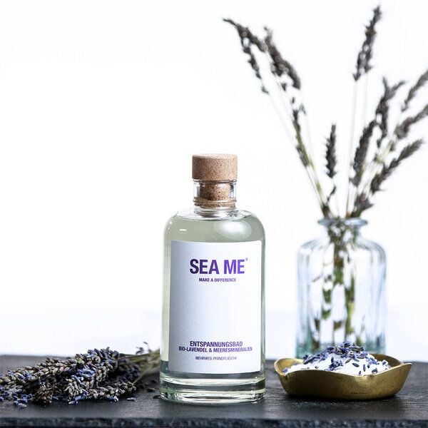 SEA ME Entspannungsbad | Bio-Lavendel & Meeresmineralien | vegan | Mehrweg-Glas 250 ml von SEA ME