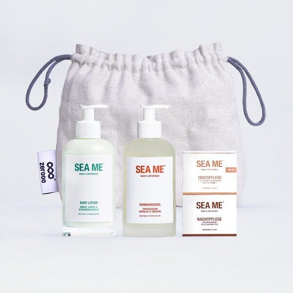 SEA ME Hautpflege Set mit Tages- und Nachtpflege, Reinigungsgel & Body Lotion | vegan | Geschenke Set von SEA ME