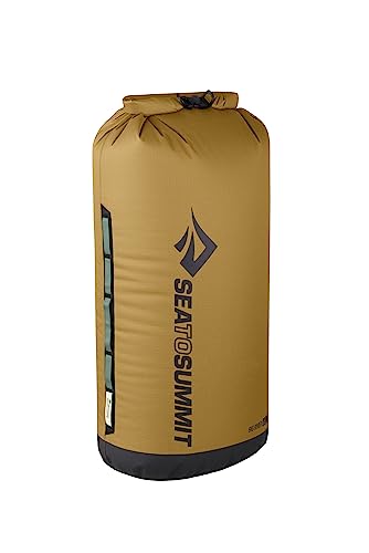 Sea to Summit - Big River Dry Bag XXL 65L - wasserdichte Tasche - Rollverschluss - Strapazierfähig - Haltegriffe, Befestigung & D-Ring - Paddelsport - 38.1 x 35.2 x 71.8cm - Gold Brown - 433g von Sea to Summit