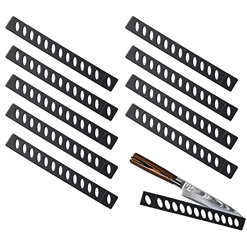 10PCS Klingenschützer Küchenmesser Schutzhülle Universal Klingenschutz Messerkantenschutz Set Kunststoff Messerschutz Messer Mantel Schutz Guard Zum Schutz der Klingen, verschiedene Klingen 8.0 in von SEABABOO
