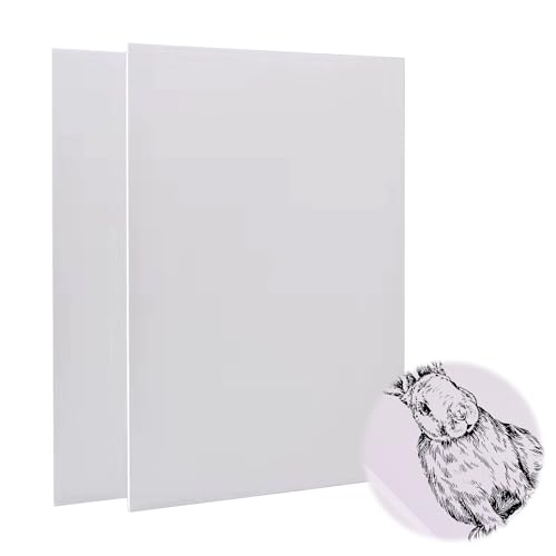 SEABABOO 2Pcs Weichgummi Linoldruck Platte Zum Gravieren Linoleum Platten A4 Stärke 3Mm Stempelgummi Linolschnitt für Stempel Schnitzblöcke Bastel Und Druckprojekte Handwerkliche Kreation (Weiß, A4) von SEABABOO