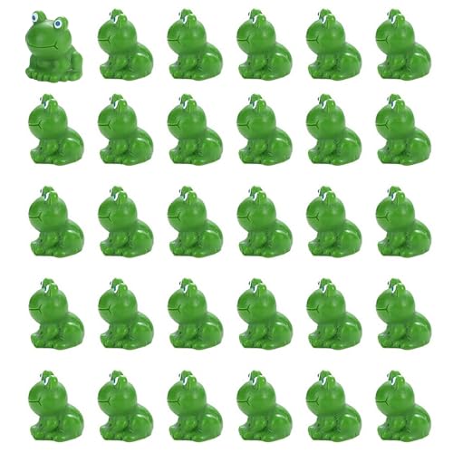 SEABABOO 30PCS Mini TierFiguren Miniatur Frosch Garten Mini-Frosch-Gartendekoration Mini-Froschfiguren aus Harz Mikro-Frösche-Figuren Miniatur-Heimdekoration Plastikfrösche, Mini Gartenfrosch ZubehörR von SEABABOO