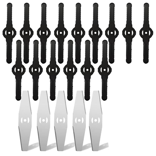 SEABABOO Ersatzklinge Rasentrimmer 20 Stück 150MM Φ 5MM Kunststoff Rasentrimmer-Klingen Und Metall-Rasentrimmer-Klingen Rasenmäherklinge Ersatz Universal für Rasentrimmer Zubehör SEABABOO Ersatzklinge Rasentrimmer 20 Stück 150MM Φ 5MM Kunststoff Rasentrimmer-Klingen Und Metall-Rasentrimmer-Klingen Rasenmäherklinge Ersatz Universal für Rasentrimmer Zubehör von SEABABOO