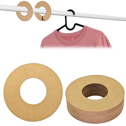 SEABABOO Größentrenner Runde Kraftpapier Leer 50 Stück Kleiderständer Größenteiler Für Kleiderständer Größenringe Schrankstangenteiler für Kleiderschrank Bekleidungsgeschäft (Dunkelgelb, 9CM) SEABABOO Größentrenner Runde Kraftpapier Leer 50 Stück Kleiderständer Größenteiler Für Kleiderständer Größenringe Schrankstangenteiler für Kleiderschrank Bekleidungsgeschäft (Dunkelgelb, 9CM) von SEABABOO