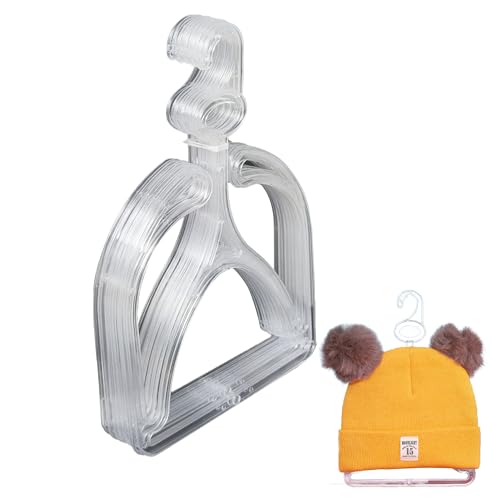 SEABABOO Huthalter 10 Stück Cap Halterung Multifunktionale Hutbügel Mützen Halter Platzsparend Hutaufbewahrung Aufhänger Wintermütze Halter für Mützen Wintermütze Basecap Kopftuch (24x16CM) von SEABABOO